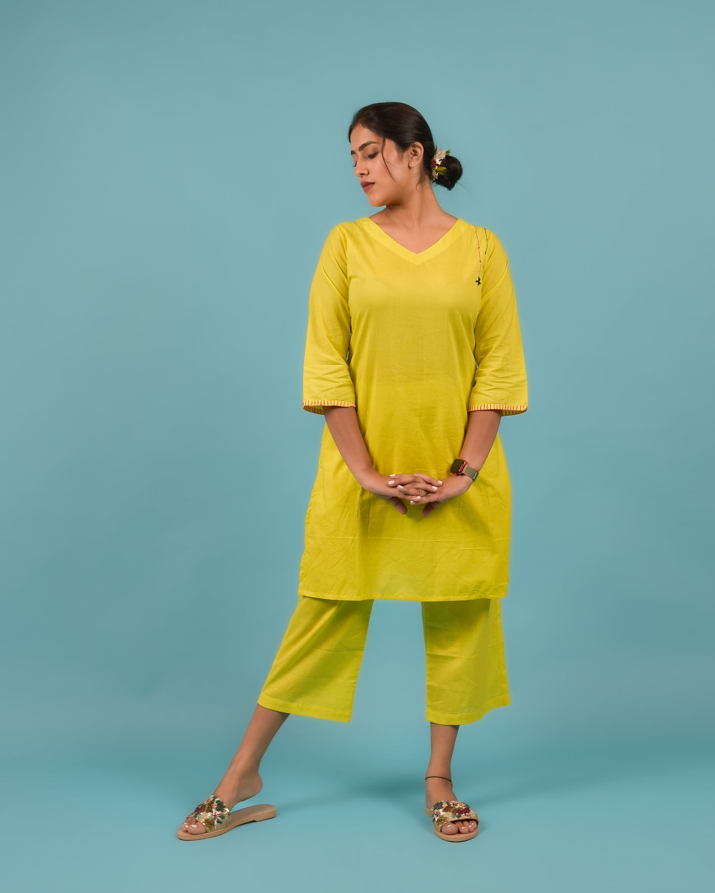 Lime Yellow Co-ord Set (Set of 2)