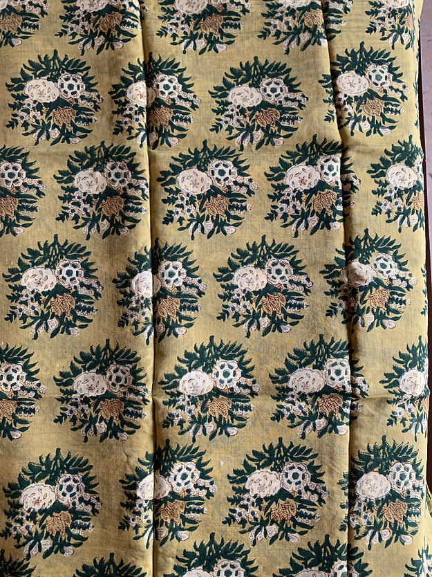 Handblock Print Floral Dupatta