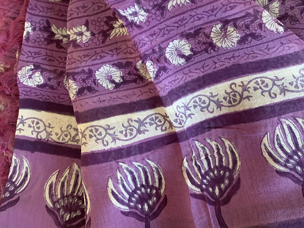 Handblock Print Floral Butti Dupatta