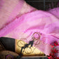 Pink Handwoven Linen Saree
