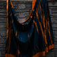 Orange Grey Shibori Mul Cotton Saree