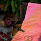 Pink Orange Leheriya Saree