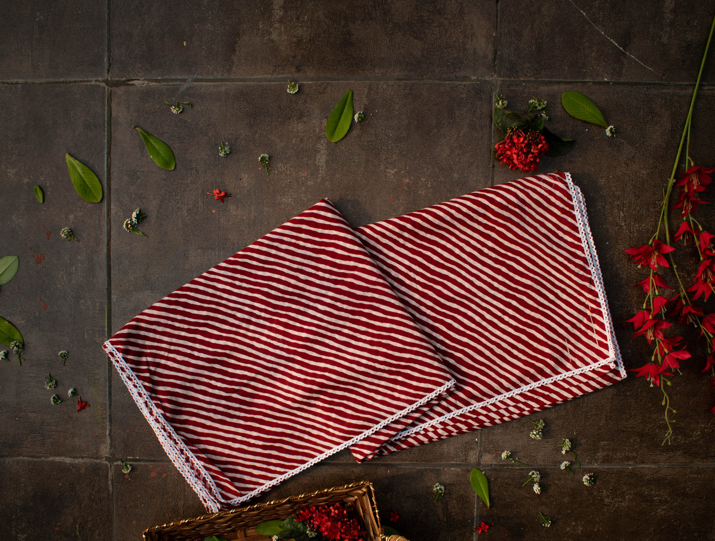 Red Leheriya Saree