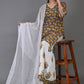 Block Printed Gharara Set (Set of 3)