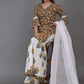 Block Printed Gharara Set (Set of 3)