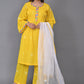 Yellow Bandhani Set (Set of 3)