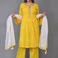 Yellow Bandhani Set (Set of 3)