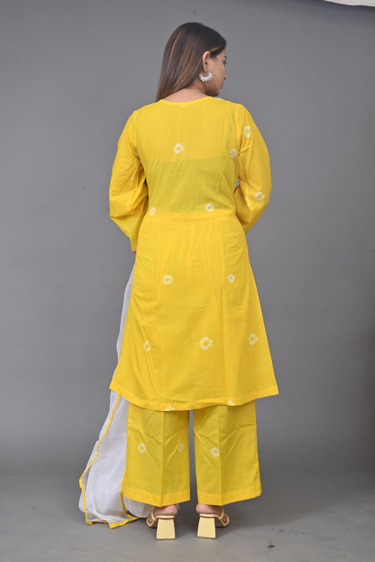 Yellow Bandhani Set (Set of 3)