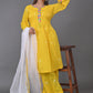 Yellow Bandhani Set (Set of 3)
