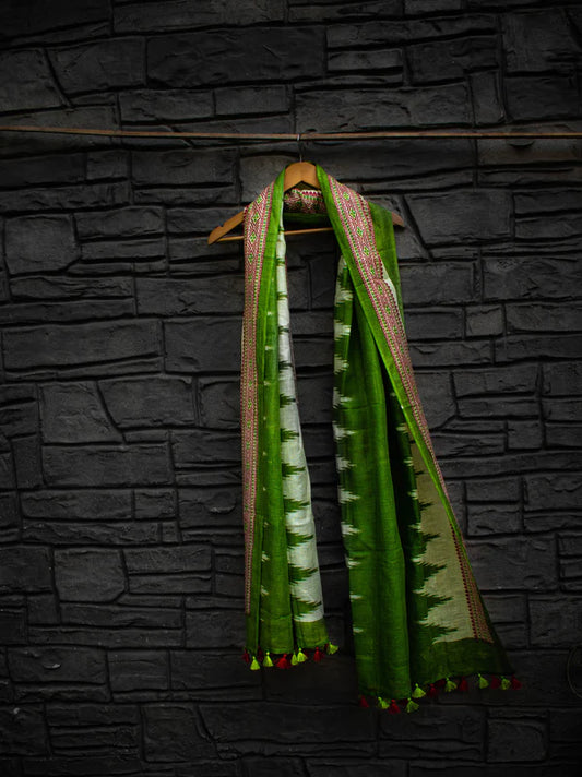 Green ikat Dupatta