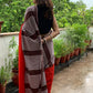 Red Stripe Mul Cotton Saree