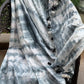 Grey Shibori Linen Saree