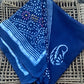 Indigo Paisley Flower Block Print MulCotton Dupatta