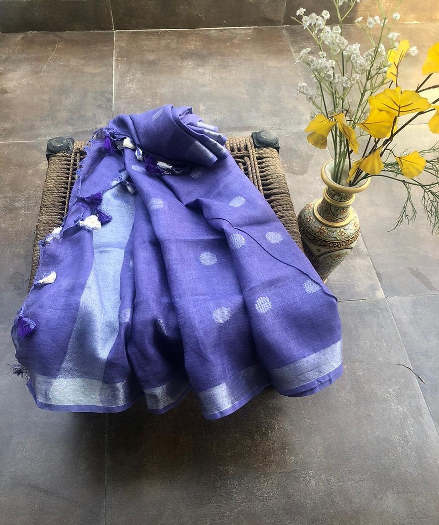 Lavender Linen Dupatta