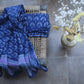 Indigo Butti Block Print Modal Silk Dupatta