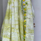 Lemon Shibori Linen Saree