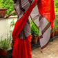 Red Stripe Mul Cotton Saree