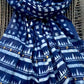 Indigo Square Check Block Print MulCotton Dupatta