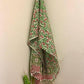 Green Red Mul Cotton Stole