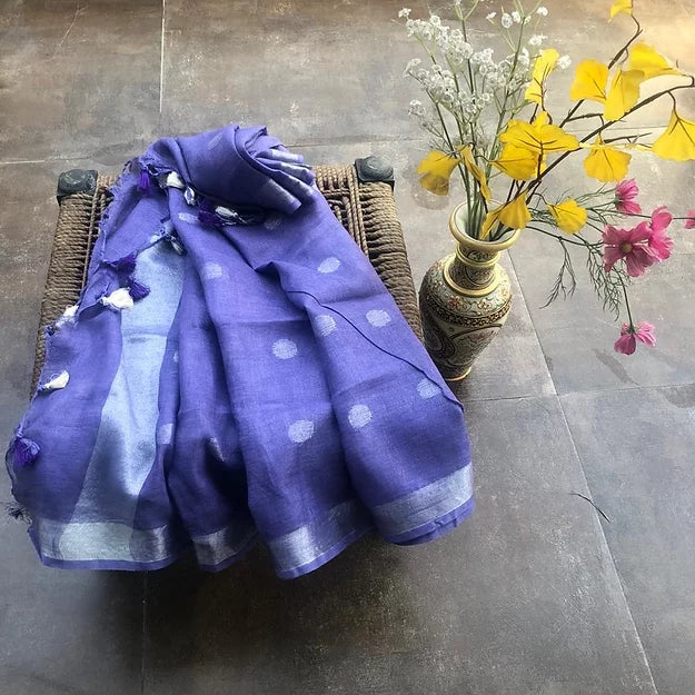 Lavender Linen Dupatta