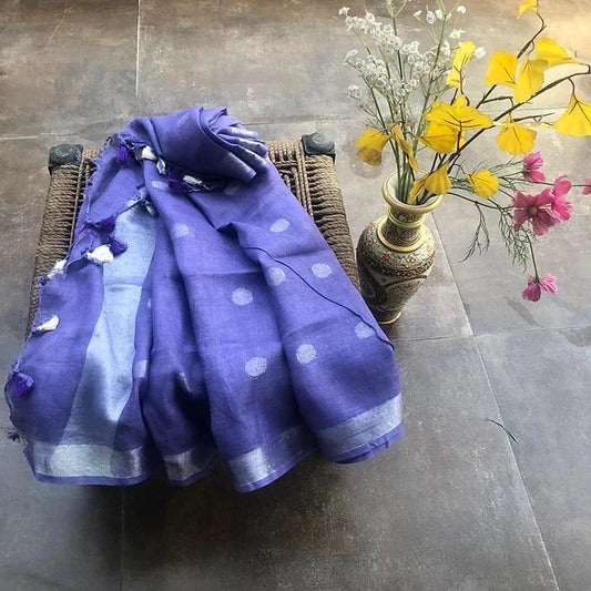 Lavender Linen Dupatta