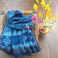 Indigo Jaal Block Print Chanderi Dupatta