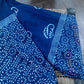 Indigo Paisley Flower Block Print MulCotton Dupatta