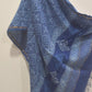 Indigo Jaal Block Print Chanderi Dupatta