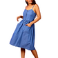 Denim Fit & Flare Dress