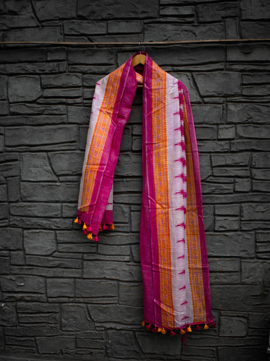 Pink ikat Dupatta