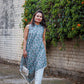 Grey Floral Kaftan