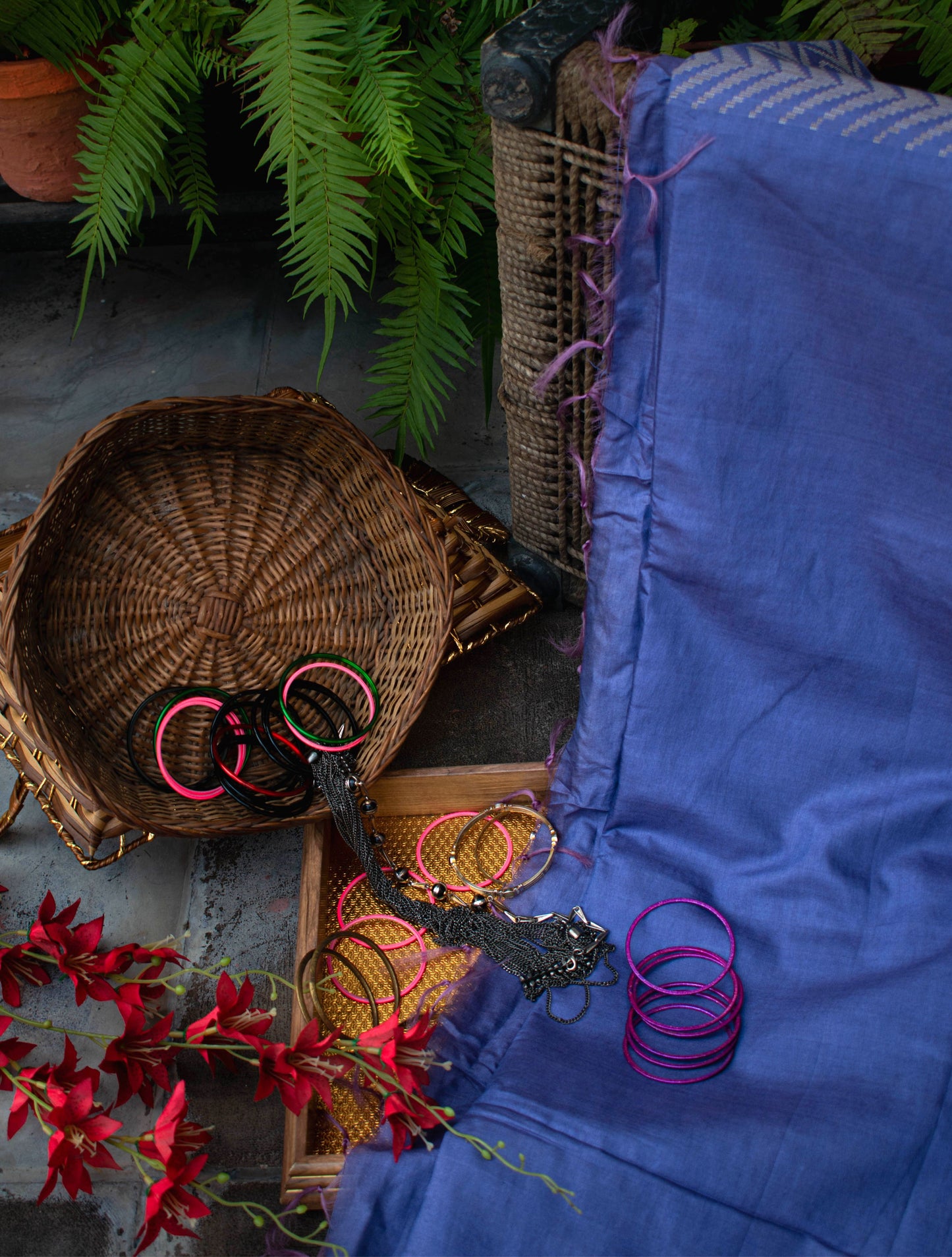 Purple Silk Saree