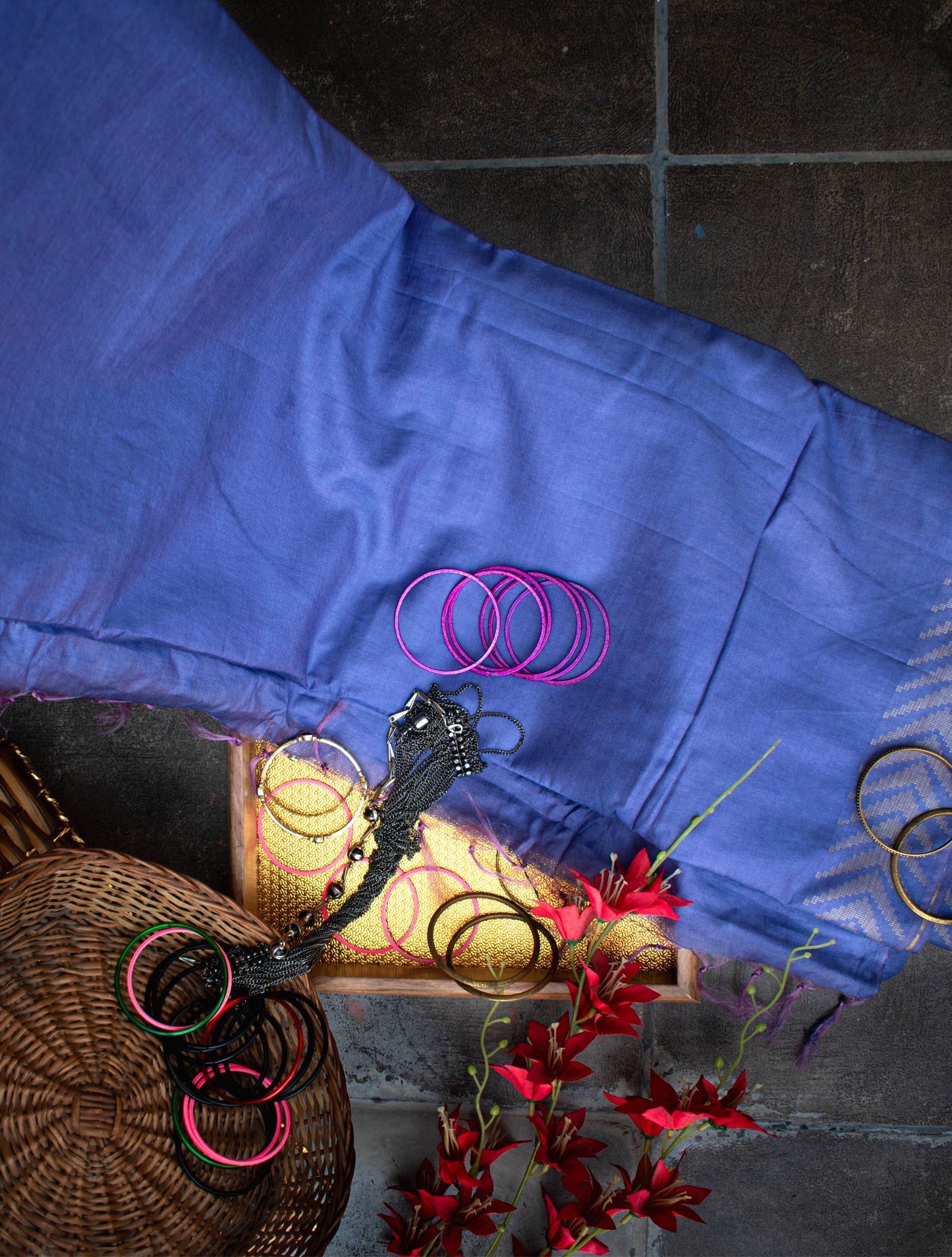 Purple Silk Saree