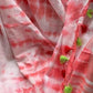 Red White Linen Shibori Saree