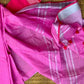 Bubblegum Pink Handwoven Linen Saree