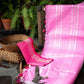 Bubblegum Pink Handwoven Linen Saree